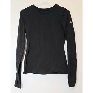 Alo yoga womens small longsleeve sweatshirt fleece lined black